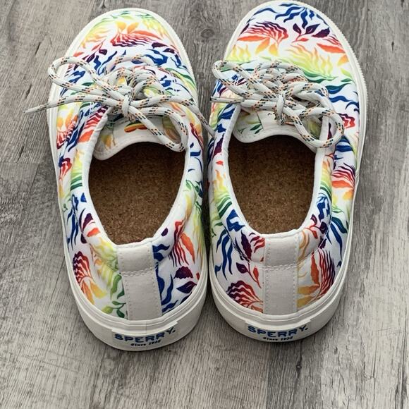 Sperry Sneakers Mens Size 12 Striper II CVO PRIDE White RAINBOW STS24309 LGBTQ - Picture 10 of 11